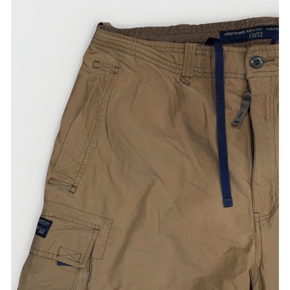 Vtg Abercrombie‎ & Fitch Paratrooper Cargo Shorts Men's L Y2K Grunge 90s Skater - Picture 5 of 13